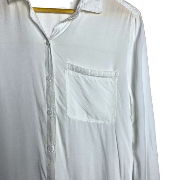 BeachLunchLounge White Casual Lightweight Button Down Casual Small - Picture 2 of 8